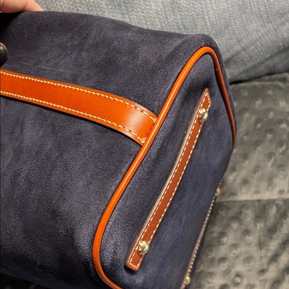 Dooney & Bourke Dark Blue Suede purse Large Hobo Bag, Camden like new - Picture 12 of 16
